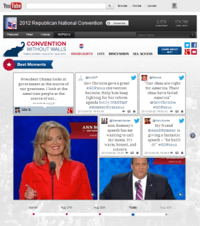 Republican National Convention main YouTube page