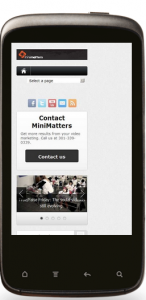 MiniMatters blog mobile look