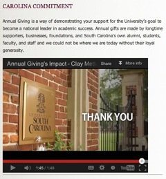 Carolina Commitment YouTube Call to Action an excellent video with insufficient video cost alloted for distribution