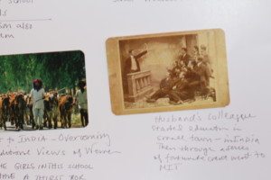 Image of PPGNY participant storyboard effort with two photos and hand-written words