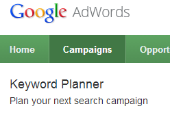 GoogleAdwords Keyword Planner for Video Production