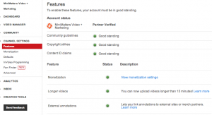 Channel Settings Features