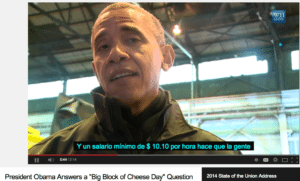 Spanish YT Captions Obama in WI