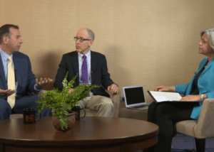 thumbnail of two medical experts and an interviewer during a medical conversations video