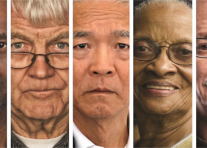 thumbnail with five adult faces for BCAN (Bladder Cancer Advocacy Network) health PSA video