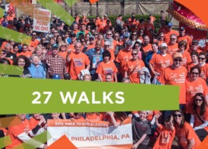 Philadelphia walkers from one of 27 walks of the Bladder Cancer Advocacy Network's 2018 Walk to End Bladder Cancer
