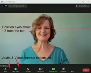 minimatters virtual recording tip good camera placement plus zoom audio video controls screen location