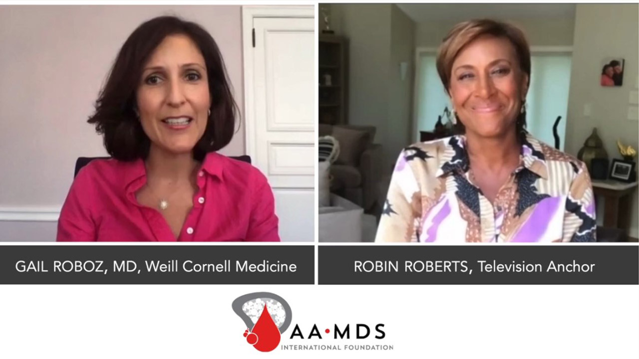 virtual filming video conversation roboz md with robin roberts for aamds online event minimatters