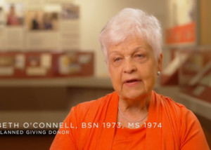 University of Maryland Office of Planned Giving School of Nursing docent donor video featuring Beth O'Connell