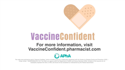 vaccine videos produced for american pharmacists association vaccine confident for cdc