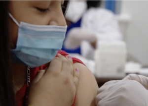 thumbnail of Young Latina being vaccinated for Vaccinate with Confidence video