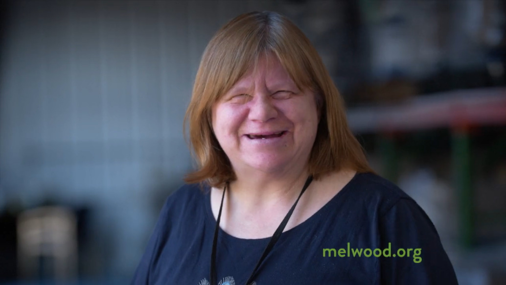 30-second commercial melwood fundraiing video program participant