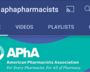 Image of APhA YouTube channel art 2021 banner image cropped view on mobile phone