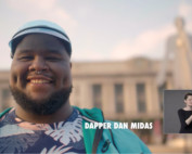 thumbnail of ASL commercial with picture in picture for Baltimore covid-19 vaccination video with Dapper Dan Midas American Sign Language