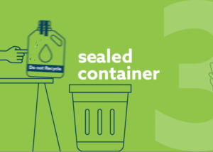 Animated Safety Video shows 3 steps for used needle disposal