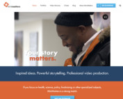 MiniMatters homepage with video above the fold 177x142 Online Fundraising With Video Stands Out %page