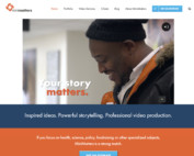 thumbnail of MiniMatters home page about placing video above the fold and video storytelling