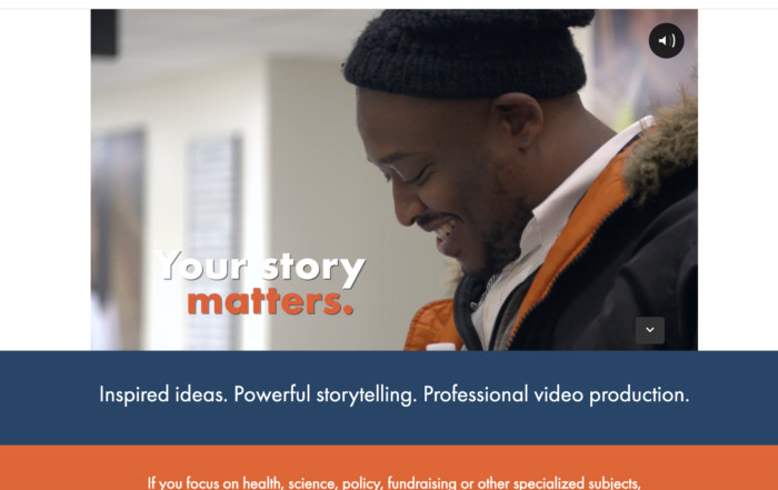 thumbnail of MiniMatters home page about placing video above the fold and video storytelling
